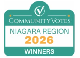 Community Votes Niagara Region 2026 Winners badge.